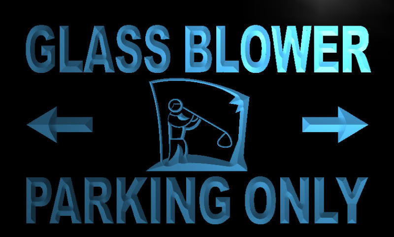 Glass Blower Parking Only Neon Light Sign